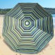Пляжна парасолька з регулюванням нахилу та напиленням від сонця 1.6 м Смужка темного відтінку №3 (GAZ)