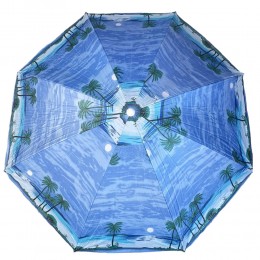 Пляжна парасолька з регулюванням нахилу та напиленням від сонця 1.6 м Морські хвилі, пальми №6 (GAZ)