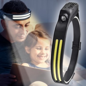 Налобний сенсорний ліхтар Bailong Coba CB-689-2 XPE LED COB з датчиком руху
