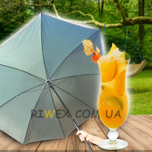 Садовый зонтик с наклоном для дачи для сада для пляжа на 8 спиц с планкой 2 м темно-зеленый