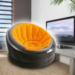 Кресло надувной матрас EMPIRE, от INTEX 68581 Оранжевый (АТ)