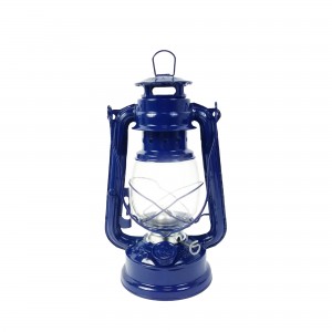 Портативный кемпинговый керосиновый светильник с металлическим корпусом Летучая мышь 30 см темно-синий Портативный кемпинговый керосиновый светильник с металлическим корпусом Летучая мышь 30 см темно-синий