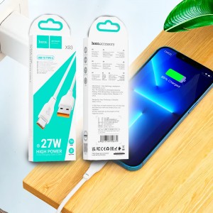Зарядный кабель для быстрой зарядки и передачи данных HOCO X93 Force 27W Type-C 1м (206) Зарядный кабель для быстрой зарядки и передачи данных HOCO X93 Force 27W Type-C 1м (206)