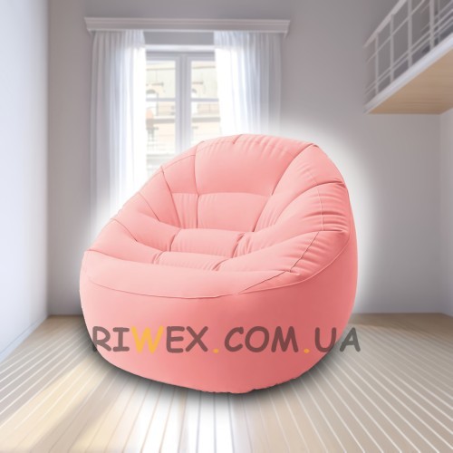 Надувне крісло Intex 68590, 112 х 104 х 74 см Рожевий (АТ)