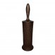 Пластиковий йоржик для унітазу з підставкою ажурний високий коричневий (2339)