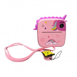 Дитячий цифровий фотоапарат з моментальним друком та термопринтером рожевий