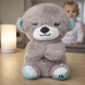 Дитяча заспокійлива м'яка іграшка-нічник для сну з функцією дихання "Казкова видра" Сірий (HA-400)
