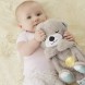 Детская успокаивающая мягкая игрушка-ночник для сна с функцией дыхания "Сказочная выдра" Серый (HA-400)
