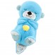 Дитяча заспокійлива м'яка іграшка-нічник для сну з функцією дихання "Казкова видра" Блакитний (HA-400)
