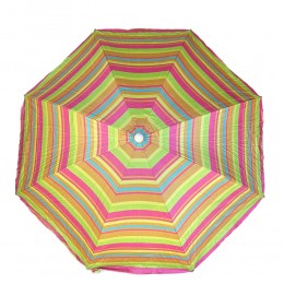 Пляжна парасолька з регулюванням нахилу та напиленням від сонця 1.8 м, Смужки світлого відтінку (GAZ)