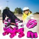 Комплект квадов Scale Sport размер 29-33, ролики, защита руки и ноги, шлем в сумке, Розовый (SD)