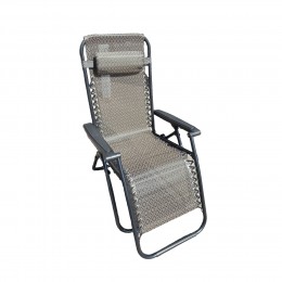 Раскладное шезлонг-кресло Zero Gravity садовое до 120 кг.