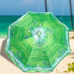 Пляжна парасолька з нахилом та UV-захистом 1,6 м, Пляж зелений №1
