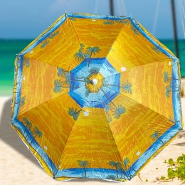 Пляжный зонтик с UV-защитой и наклоном 1,6 м, Пляж желтый №3