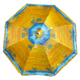 Пляжна парасолька з нахилом та UV-захистом 1,6 м, Пляж жовтий №3