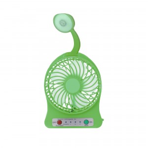 Портативный настольный мини вентилятор Home Fest Portable Mini Fan USB + фонарик Зеленый