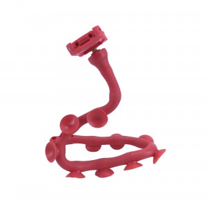 Гибкий держатель для телефона на присосках Cute Worm Lazy Holder красный 