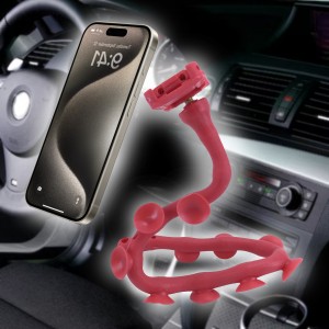 Гибкий держатель для телефона на присосках Cute Worm Lazy Holder красный 