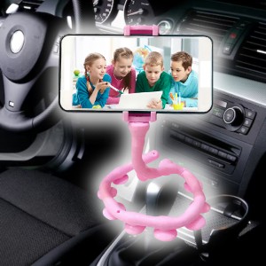 Гибкий держатель для телефона на присосках Cute Worm Lazy Holder розовый 