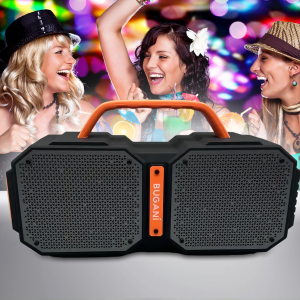 Портативная беспроводная колонка Bluetooth BUGANI SHOCK BS21007 60W, водонепроницаемость (206)
