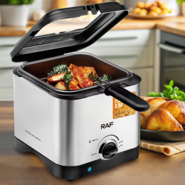 Електрична фритюрниця 2.5 л для смаження без олії, 1000 Вт, Deep Fryer RAF R5300, повітряний гриль