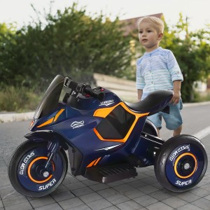 Дитячий електричний акумуляторний іграшковий мотоцикл для катання AM-301 Синій (360T)