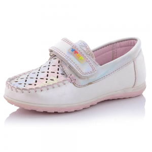 Мокасини дитячі для дівчинки Y.Top 18307-1, 26-31 рр. 8 пар (ящик), Білий