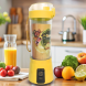 Блендер портативный Smart Juice Cup Fruits на 2 ножа, заряжается от USB, Желтый (237)