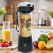 Блендер портативный Smart Juice Cup Fruits на 2 ножа, заряжается от USB, Черный (237)