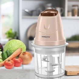 Кухонный измельчитель Sokany SK-06009, 250 Вт, Бежевый (2358)