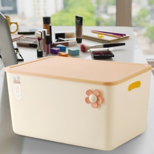 Пластиковий ящик контейнер-органайзер для зберігання речей з кришкою 1196 26*18*16.5 см Біло-бежевий (1142) Пластиковий ящик контейнер-органайзер для зберігання речей з кришкою 1196 26*18*16.5 см Біло-бежевий (1142)