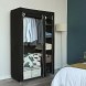 Складной тканевый шкаф Storage Wardrobe 98105 Черный (N-17)