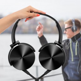 Проводные накладные стерео наушники с микрофоном Extra BASS MDR-XB450AP Черный