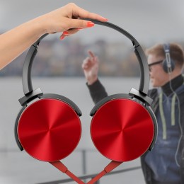 Провідні накладні стерео навушники з мікрофоном Extra BASS MDR-XB450AP Червоний