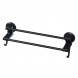 Вешалка для полотенца Simple towel bar YH6612B двойная с крючками, Черный (2126)