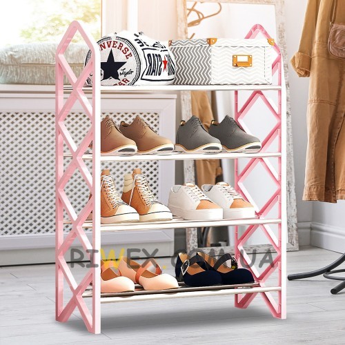 Органайзер для обуви Diamond shoe rack YX9105 на 4 полки, Розовый (2115)