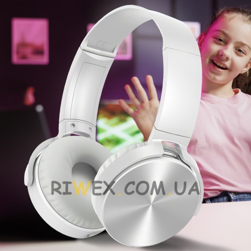 Беспроводные накладные компьютерные наушники с микрофоном SN Extra BASS MDR-XB450 Белый