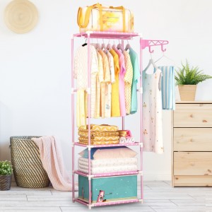 Вешалка для одежды New Boxy Coat Rack 6602, 55х30х170 см, Розовый Вешалка для одежды New Boxy Coat Rack 6602, 55х30х170 см, Розовый