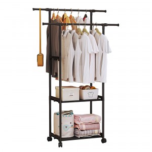 Підлогова вішалка-стійка для одягу та взуття на 2 полиці SHR Installation Steps 9605 Чорний (2139) Підлогова вішалка-стійка для одягу та взуття на 2 полиці SHR Installation Steps 9605 Чорний (2139)