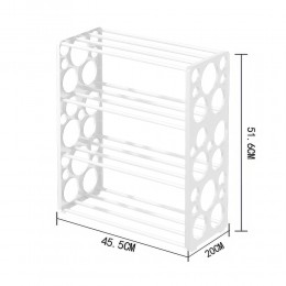 Органайзер для взуття на 4 полиці Shoe rack YX9116 45,5х20х51,6 см, метал, пластик, Білий (2146)