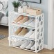 Органайзер для взуття на 4 полиці Shoe rack YX9116 45,5х20х51,6 см, метал, пластик, Білий (2146)