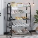 Підлогова стійка-оганайзер для взуття на 5 полиць Shoe Rack U-shaped YH8810-5 Чорний (2114)