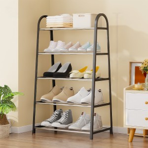 Підлогова стійка-оганайзер для взуття на 5 полиць Shoe Rack U-shaped YH8810-5 Чорний (2114)