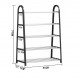 Підлогова стійка-оганайзер для взуття на 5 полиць Shoe Rack U-shaped YH8810-5 Чорний (2114)