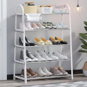 Напольная стойка-органайзер для обуви на 5 полок Shoe Rack U-shaped YH8810-5 Белый (2114)