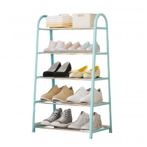 Напольная стойка-органайзер для обуви на 5 полок Shoe Rack U-shaped YH8810-5 Голубой (2114)