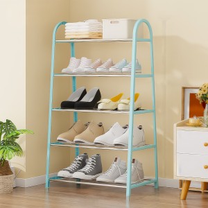 Напольная стойка-органайзер для обуви на 5 полок Shoe Rack U-shaped YH8810-5 Голубой (2114)
