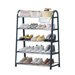 Підлогова стійка-органайзер для взуття на 5 полиць Shoe Rack U-shaped YH8810-5 Темно-синій (2114)