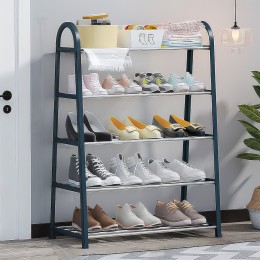 Підлогова стійка-оганайзер для взуття на 5 полиць Shoe Rack U-shaped YH8810-5 Темно-синій (2114)