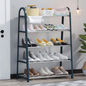 Підлогова стійка-органайзер для взуття на 5 полиць Shoe Rack U-shaped YH8810-5 Темно-синій (2114)